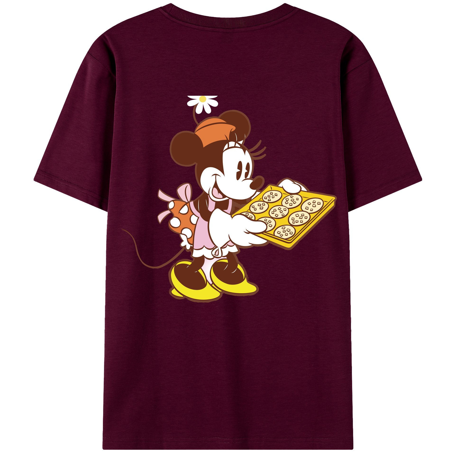 （画像用） ミッキーマウス Mickey Mouse レディース半袖Tシャツ(バックプリント)